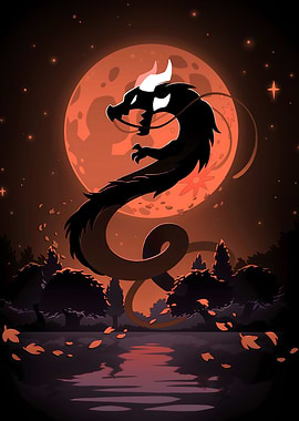 Dragon Red Moon