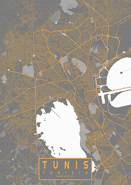 Tunis City Map Bauhaus