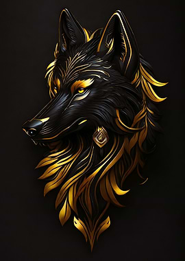 Wolf black gold