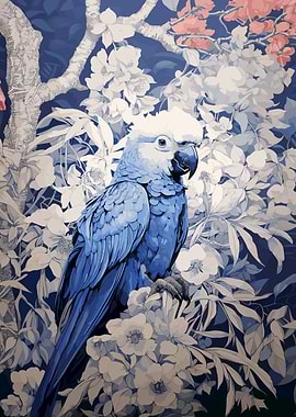 Ukiyo e Parrot