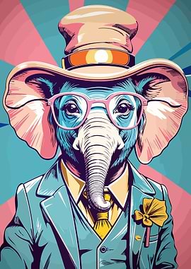 Whimsical Elephant Pastel