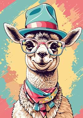 Whimsical Llama Pastel