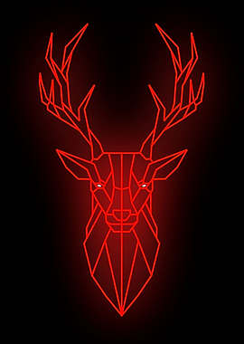 Neon art of Deer