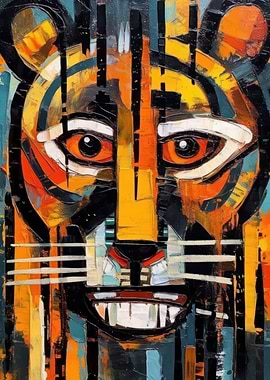 Abstract Tiger Portrait