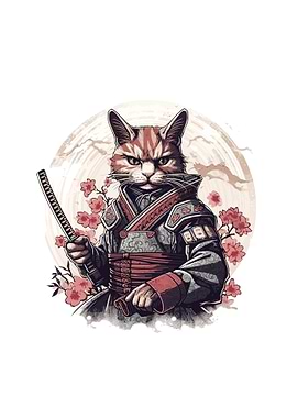 cat samurai japan
