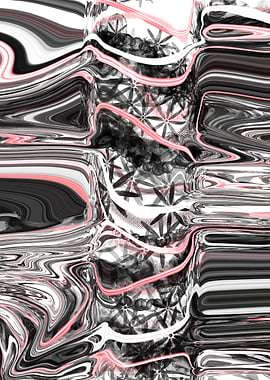 Black and Pink Marble Art