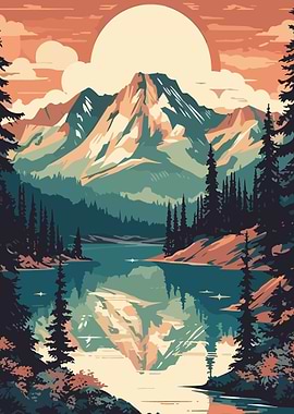 Retro Mountain Vintage