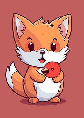 cute fox animal cartoon