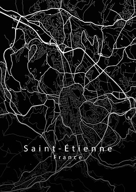 Saint Etienne City Map