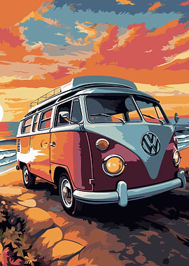 bus on the beach