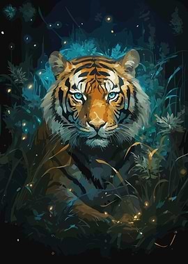 Dark Turquoise Tiger