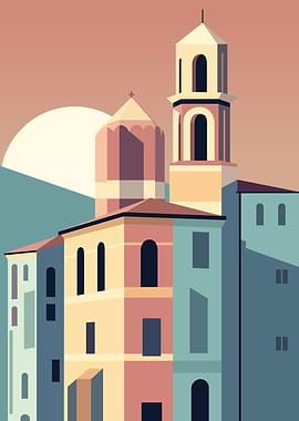 Italy City Illustration