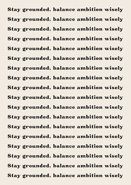 Stay grounded balance