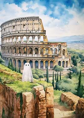 A Ghost in Italy Colosseum