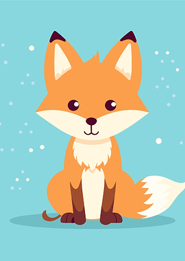 cute fox animal cartoon
