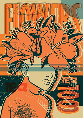 Woman With Flower Head