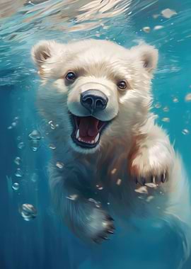 Swimming Polar Bear
