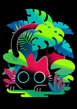 Black cat stalker hunter