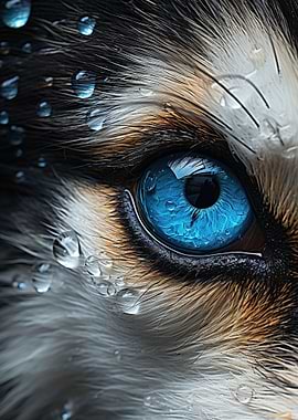 Husky Eye Close Up