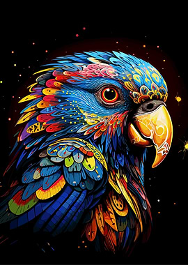 Dot Art Parrot
