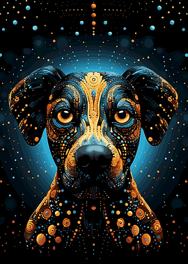 Dot Art Dog