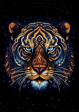 Dot Art Tiger