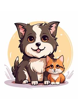 Dog and Cat Couple