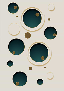 Green and gold abstract