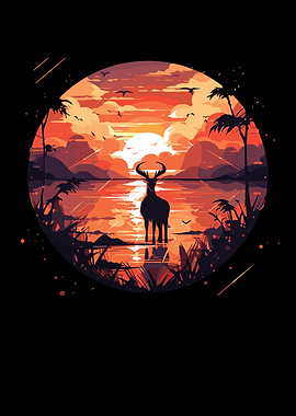 Animals goats sunset goat