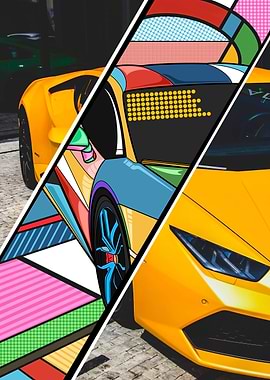 Pop art Lambo artistic