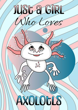 Pink and Blue Axolotl