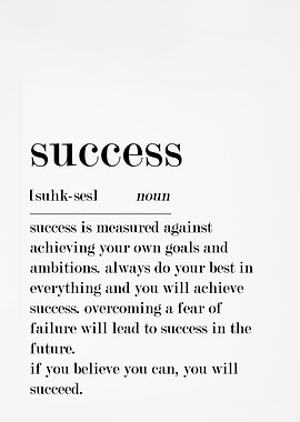 Success Definition white