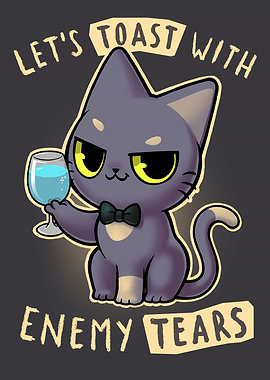 Enemy tears Cute Cat