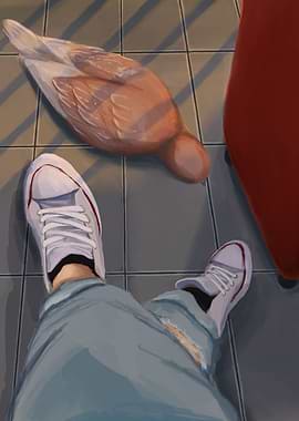 Pigeon at the station