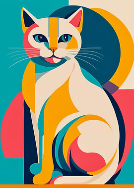 Cat Bauhaus art 02