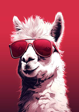 Cool Llama With Sunglasses