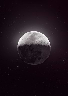 Moon Space stars galaxy