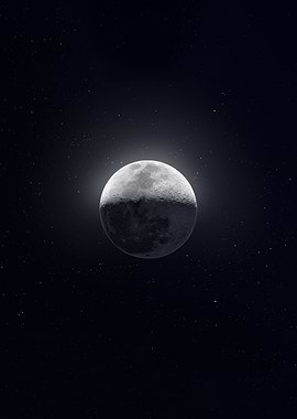 Moon Space stars galaxy