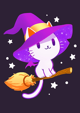 White Witch Cat Pastel