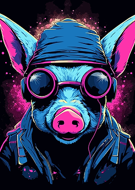 Cyberpunk Pig