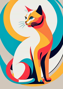 Cat Bauhaus art 01