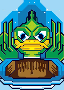 SWIMMING DUCK VECTOR