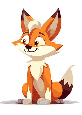 cute fox animal cartoon
