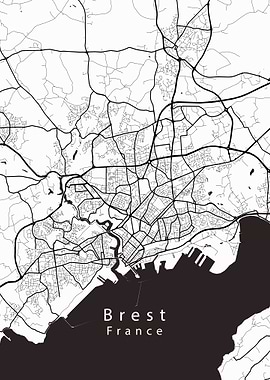Brest France City Map