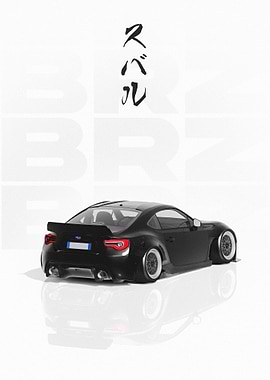 Black Subaru BRZ Stance