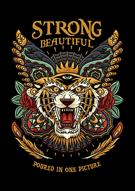 Tiger Butterfy Trad Text