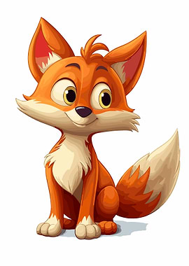 cute fox animal cartoon
