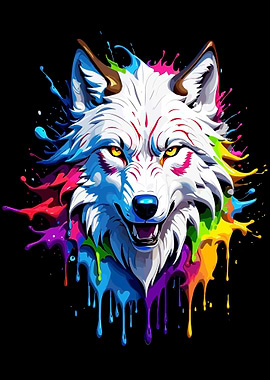 Colorful Wolf