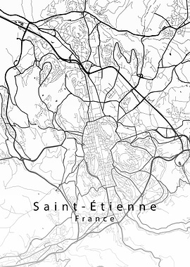 Saint Etienne City Map