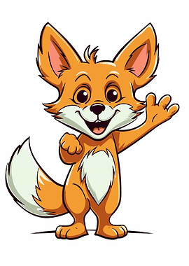 cute fox animal cartoon